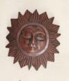STUNNING WOODEN HAND CRAFTED SUN FACE MASK. 