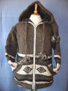 Woollen Jacket/Cardigan Hand-Knitted  Sigle kratted  (XXL)