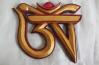 Wooden Buddhist OM Symbol 